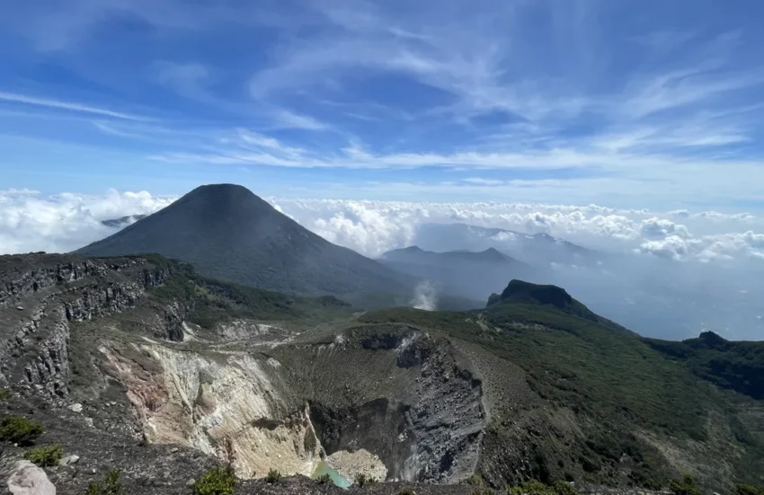 Hiking to Mount Gede